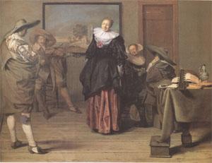 Lambert  Jacobsz The Dancing Lesson (mk05) oil painting picture